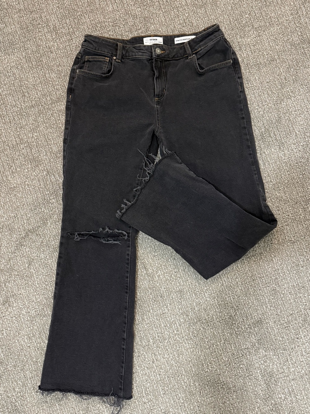 Cotton On Distressed Women's Jeans - Contemporary High-Rise Straight Leg